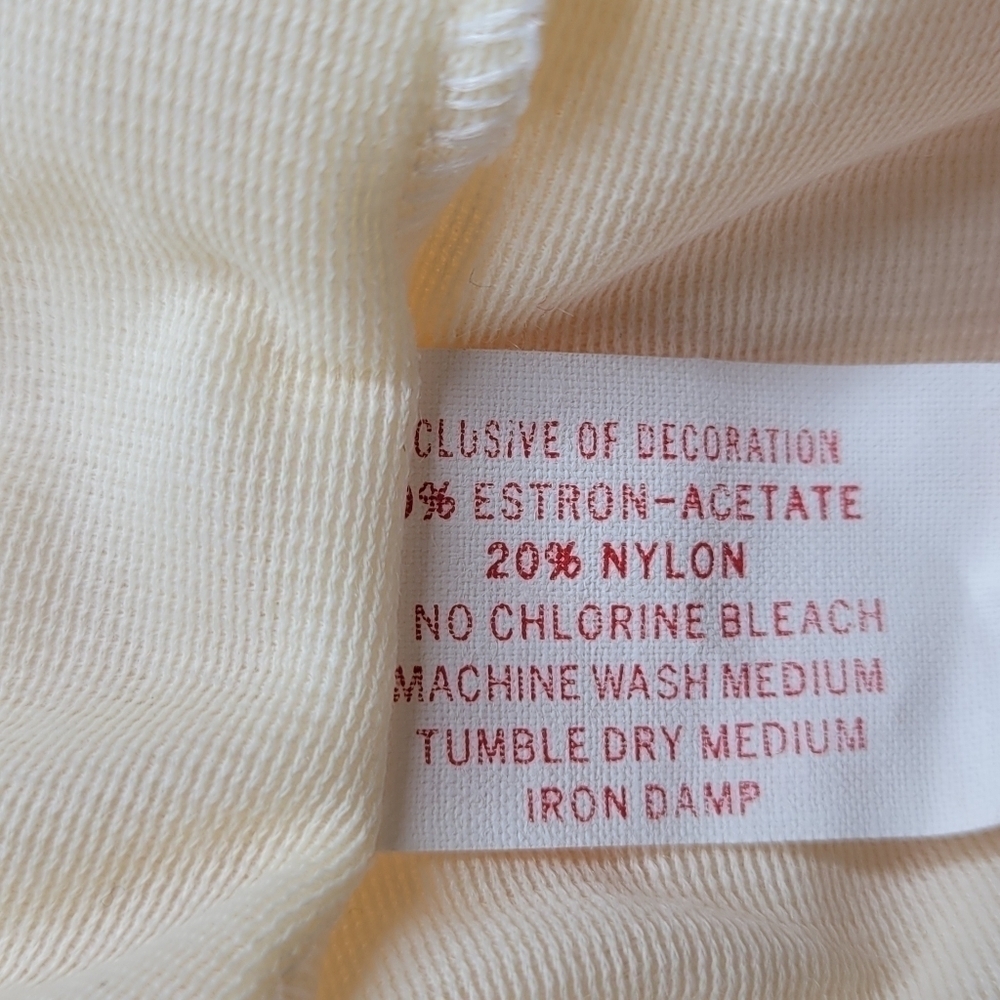 Spotlight Nightgown Sz L Yellow Embroidered White Trim Lace Soft Vintage USA New - Picture 11 of 15